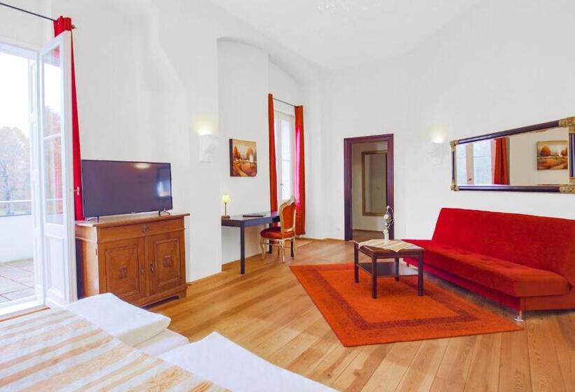 جناح جونيور مزوَّد بشرفة, Schlosshotel Fürstlich Drehna