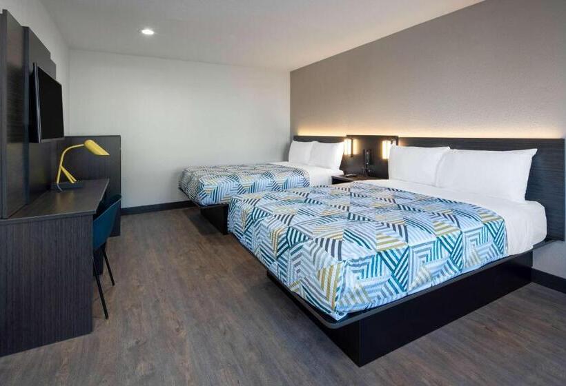 חדר סטנדרט מותאם לאדם עם מוגבלויות, Motel 6fontana, Ca