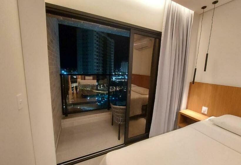 דירה בת חדר שינה 1 עם מרפסת, Salinas Premium Resort   1 Quarto   Vista Mar