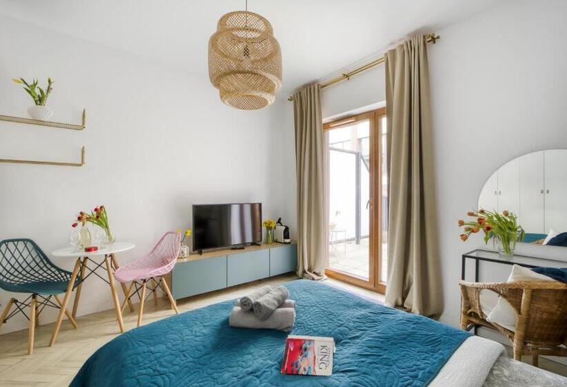 شقة غرفة واحدة مزودة بتراس, Aparthotel Pawia Deluxe