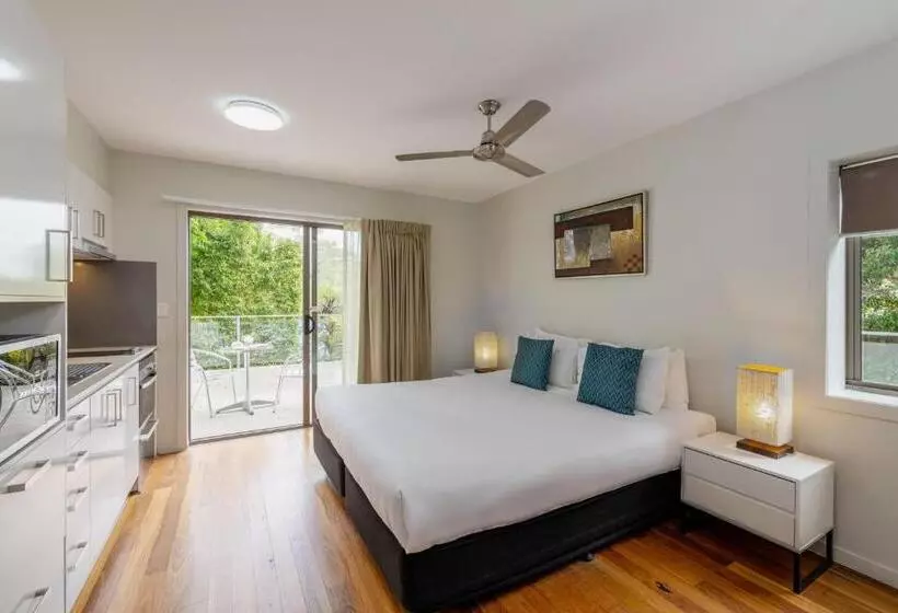 キングサイドベッドのスタンダードワンルーム, Essence Apartments Chermside