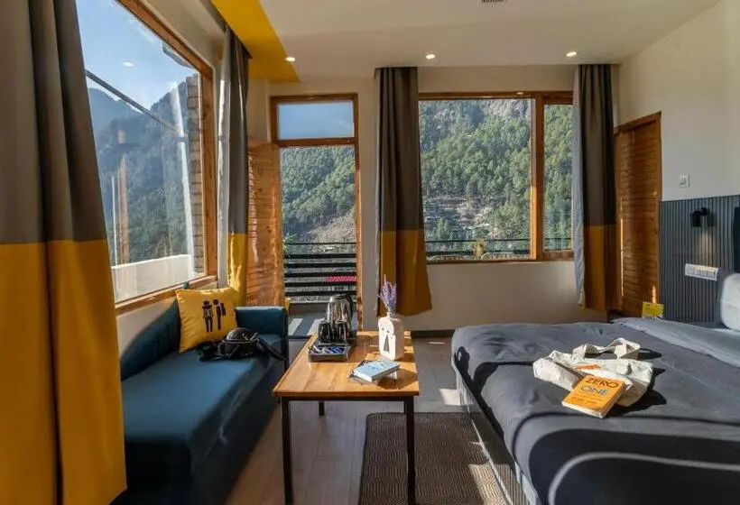 バルコニー付プレミアムルーム, The Hosteller Kasol, Parvati Valley