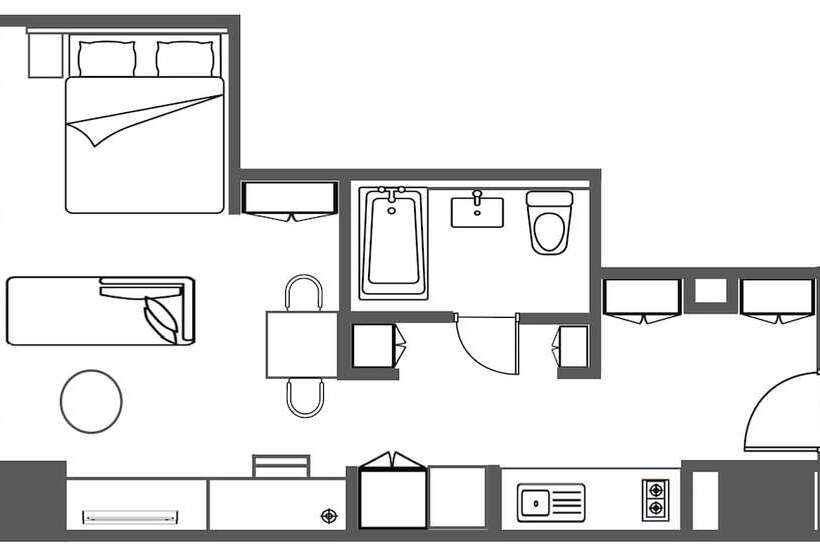 高级客房, Citadines Harbour Front Yokohama