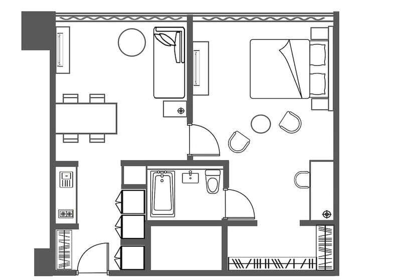 带1个卧室的行政公寓, Citadines Harbour Front Yokohama