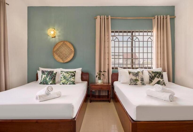 חדר סטנדרט שתי מיטות זוגיות, Babel Siem Reap Guesthouse