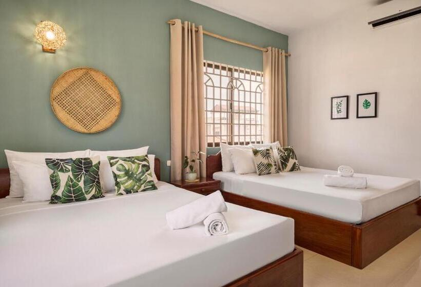 חדר סטנדרט שתי מיטות זוגיות, Babel Siem Reap Guesthouse