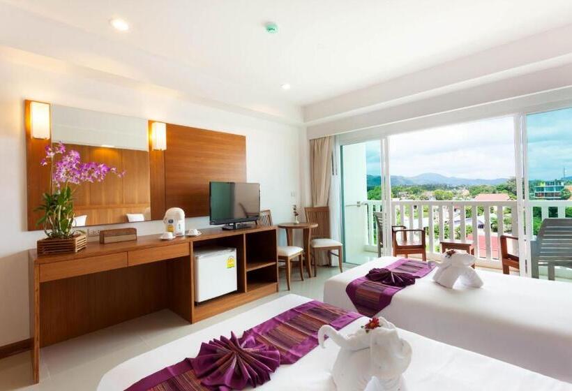 스탠다드 룸 측면 바다 전망, Rawai Princess