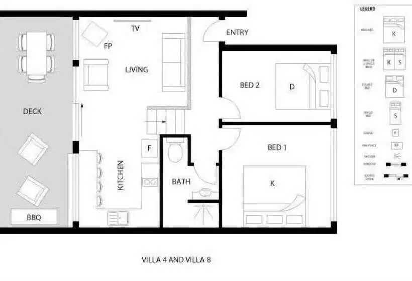 ویلا دلوکس 2 خوابه, Wine Country Villas