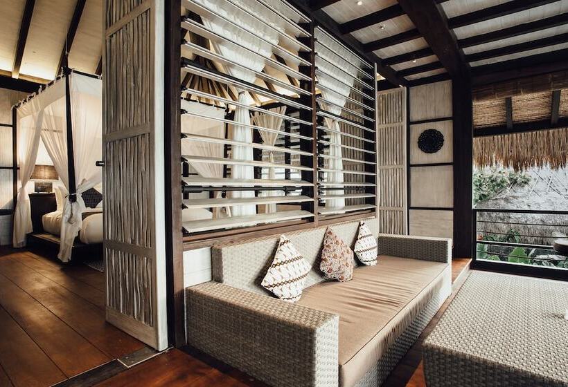 فيلا غرفتين نوم مطلة على البحر, Suarga Padang Padang