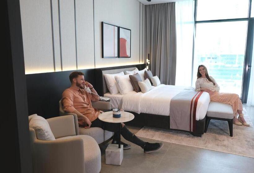 آپارتمان 1 خوابه با چشم‌انداز جانبی دریا, Charthouse Bahrain