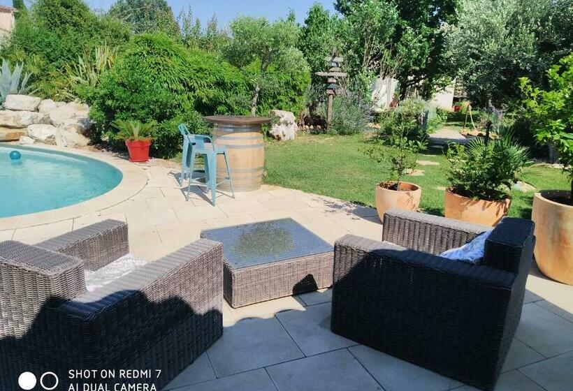 غرفة قياسية مطلّة علي حمام السباحة, Les Chambres D Hôtes De Jade