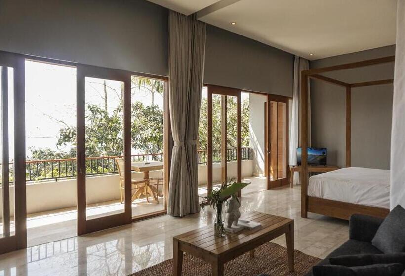 חדר דלוקס עם מרפסת נוף לים, Sanglung Villas & Suites