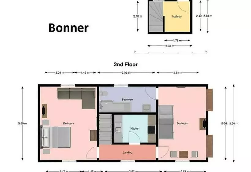 ２ベッドルームアパートメント, Glendower Guest Apartments