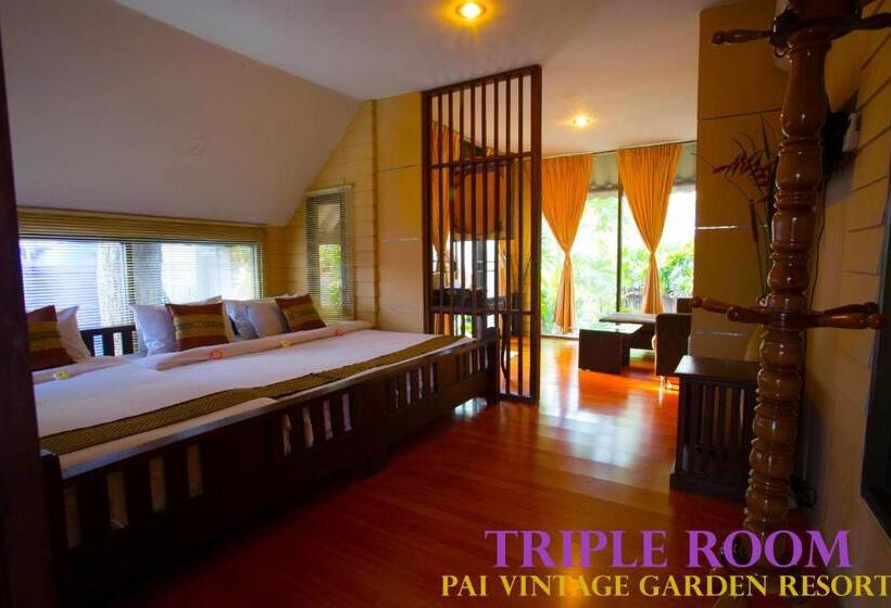 اتاق استاندارد سه نفره, Pai Vintage Garden Resort