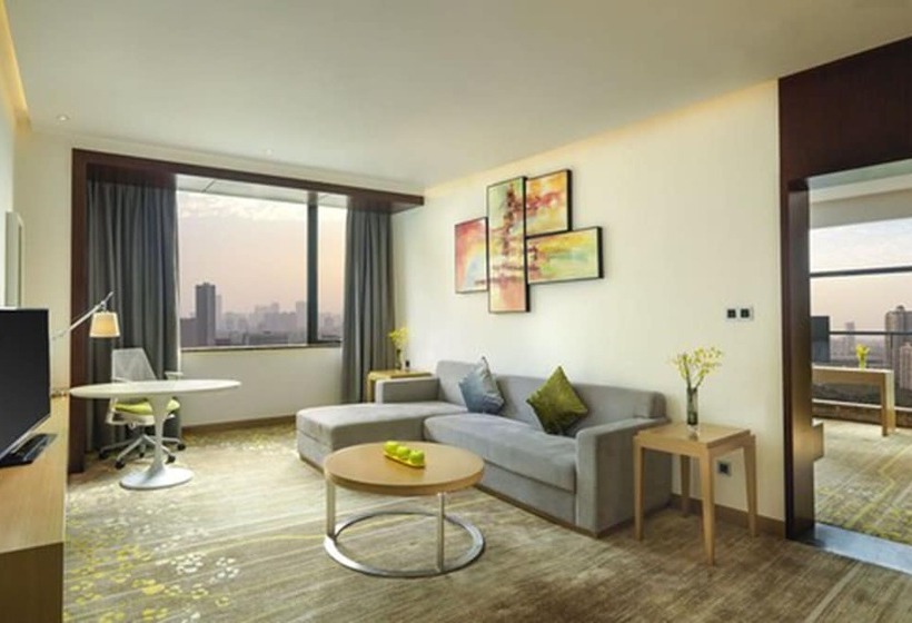 シティビューのダブルベッドスタンダードルーム, Hilton Garden Inn Foshan