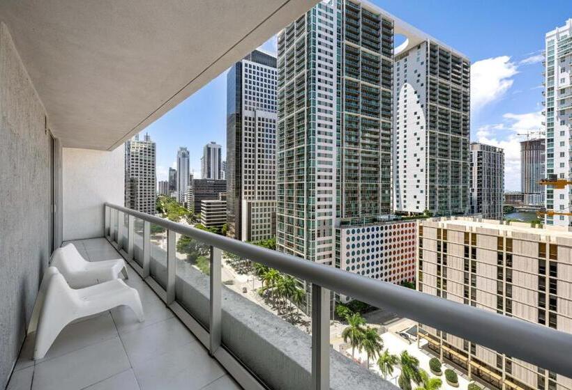 جناح مزوَّد بشرفة, Icon Brickell Miami Condo In Downtown 2bd 2ba