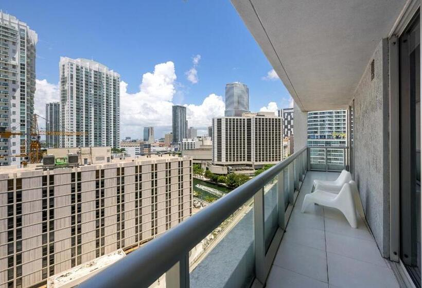 סוויטה עם מרפסת, Icon Brickell Miami Condo In Downtown 2bd 2ba