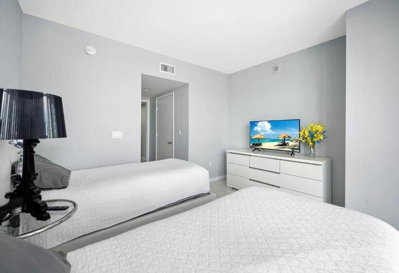 סוויטה עם מרפסת, Icon Brickell Miami Condo In Downtown 2bd 2ba