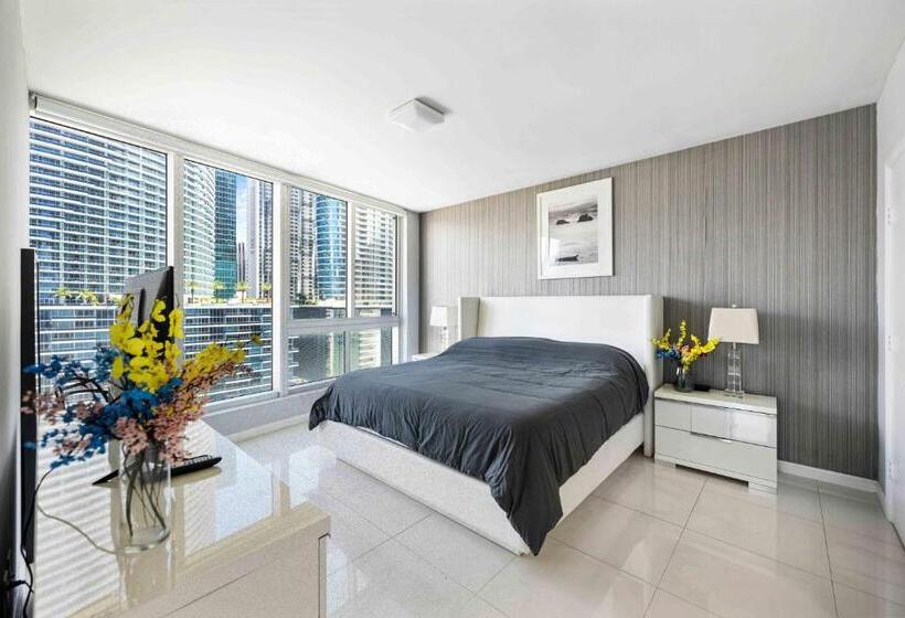 סוויטה עם מרפסת, Icon Brickell Miami Condo In Downtown 2bd 2ba