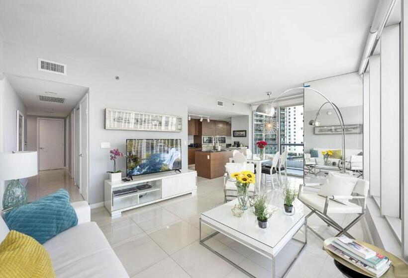 סוויטה עם מרפסת, Icon Brickell Miami Condo In Downtown 2bd 2ba