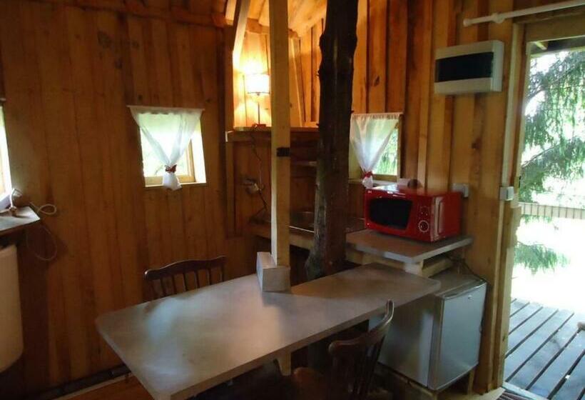 Семейный Номер, Cabane Familiale Tout Confort Avec Jardin, Animaux, Piscine Chauffée Et étangs à Saint Thomas De Cou