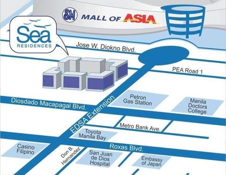 سوییت با چشم‌انداز استخر, Sea Residences Homey Condo By Dnj