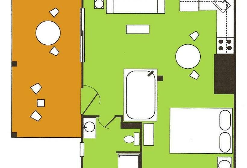 带1个卧室的公寓, Fire Mountain Resort