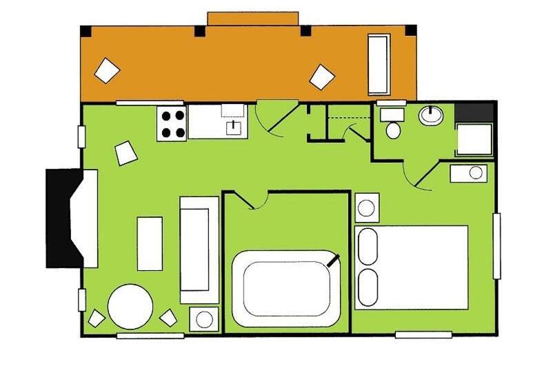带1个卧室的高级公寓, Fire Mountain Resort