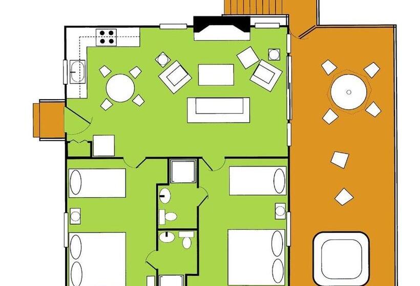 带1个卧室的豪华公寓, Fire Mountain Resort