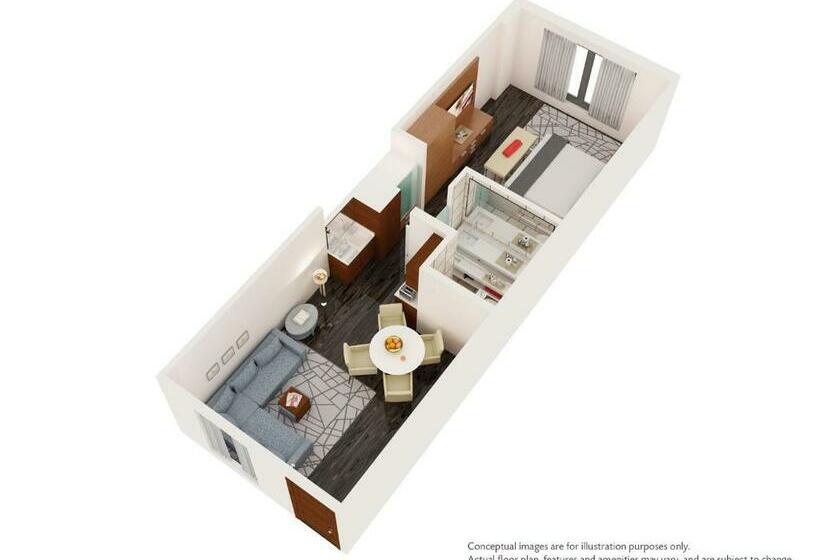 带大床的套房, Hilton Club The District Washington D.c