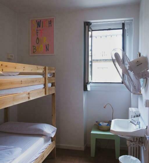 スタンダードルーム、2段ベッド共用バスルーム, A Room In The City Hostel