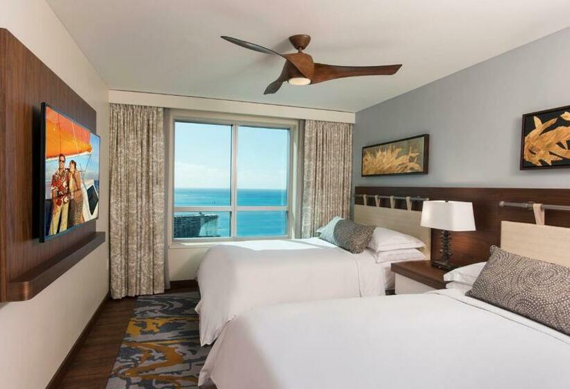 디럭스 스위트 바다 전망, Hilton Grand Vac Club The Grand Islander Waikiki Honolulu