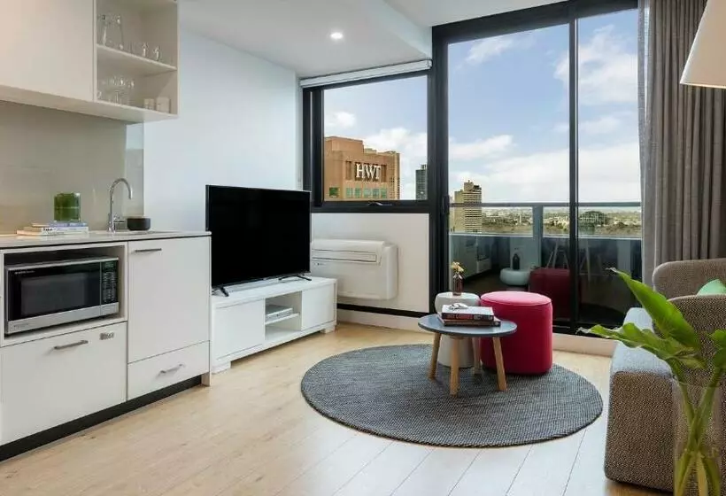 景色の見える一ベッドルームアパートメント, Oaks Melbourne Southbank Suites