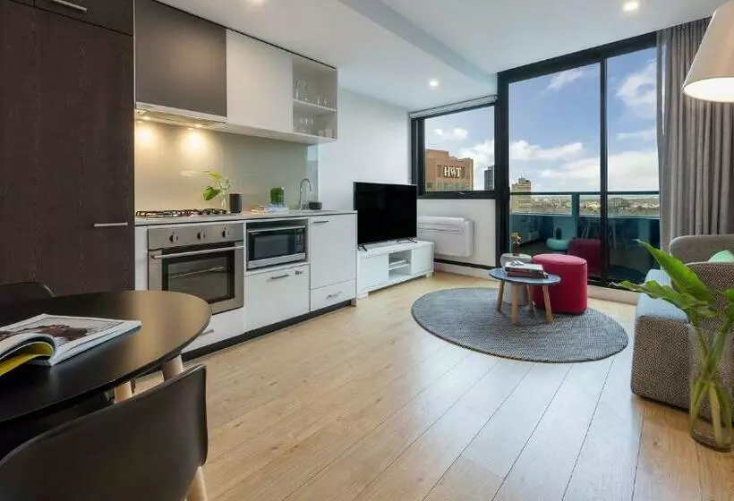 景色の見える一ベッドルームアパートメント, Oaks Melbourne Southbank Suites