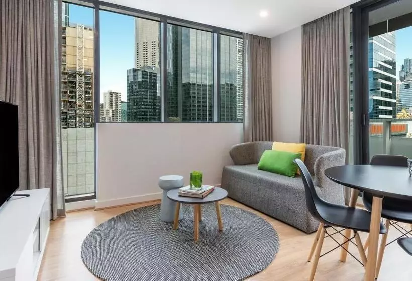 ２ベッドルームのスーペリアアパートメント, Oaks Melbourne Southbank Suites