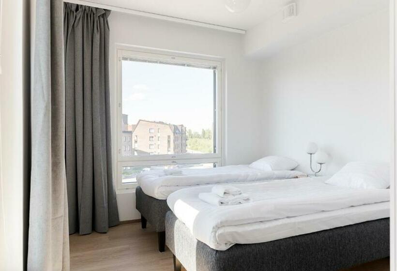 Апартаменты 1 Спальня с Балконом, Serviced Apartments Pirkkala By Uhanda