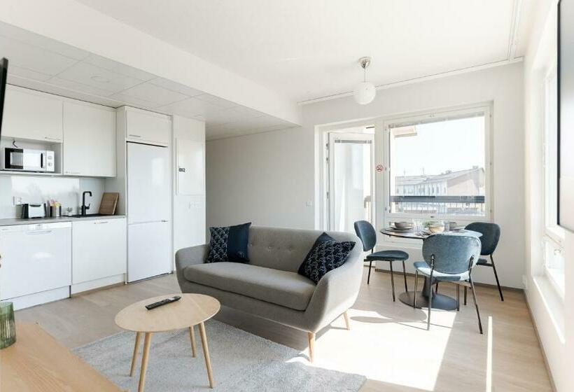 דירה בת חדר שינה 1 עם מרפסת, Serviced Apartments Pirkkala By Uhanda