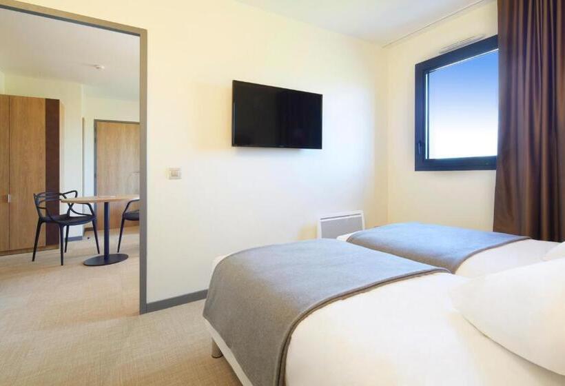 דירה בת חדר שינה 1 עם נוף, Kyriad Prestige Residence & Spa Cabourg Dives Sur Mer