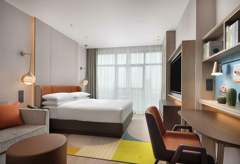 חדר סטנדרט עם מיטת קינג, Home2 Suites By Hilton Foshan Jiujiang