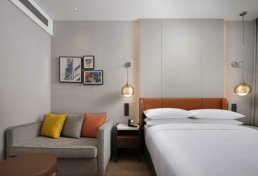스탠다드 룸 킹사이즈 침대, Home2 Suites By Hilton Foshan Jiujiang