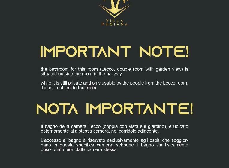 חדר סטנדרט נוף לגינה, Villa Pusiana