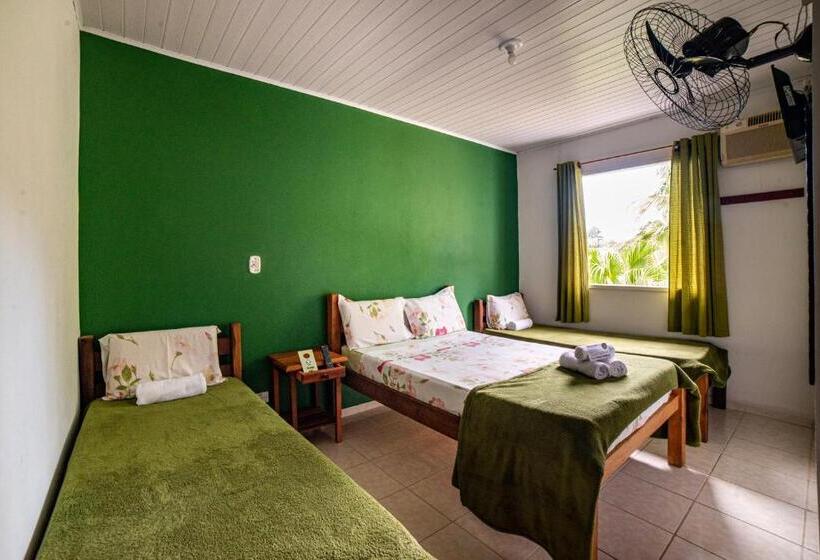 スタンダード4人部屋, Pousada Cantinho Do Sossego Paraty Tem Piscina Com Vista Pra Montanha, Salão De Jogos, Café Da Manhã