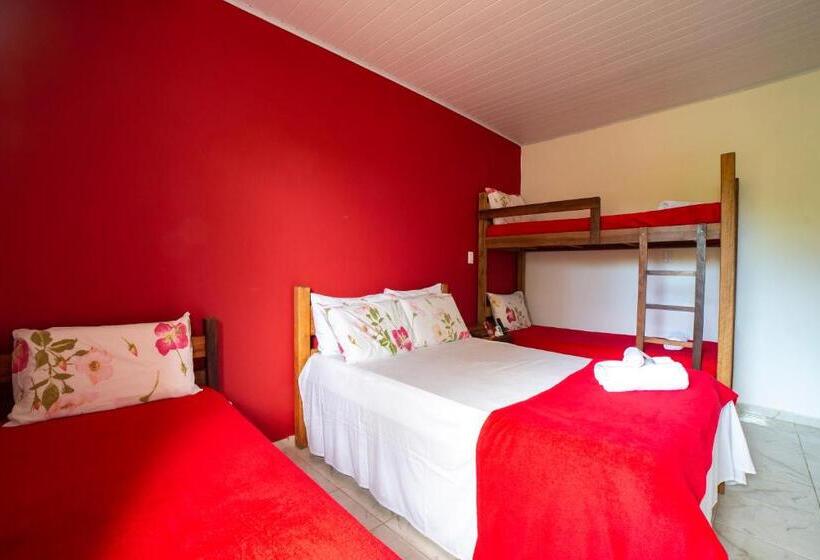 デラックスファミリールーム, Pousada Cantinho Do Sossego Paraty Tem Piscina Com Vista Pra Montanha, Salão De Jogos, Café Da Manhã