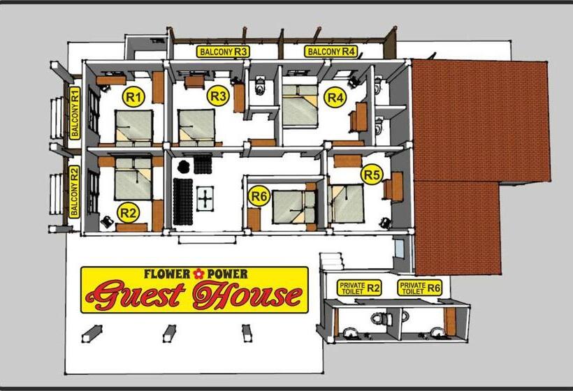 غرفة قياسية سرير كينج, Flower Power Farm Village