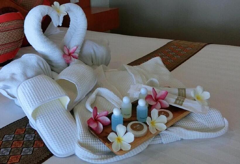 Habitació Quàdruple Estàndard Vista Jardí, Khong Chiam Orchid Riverside Resort