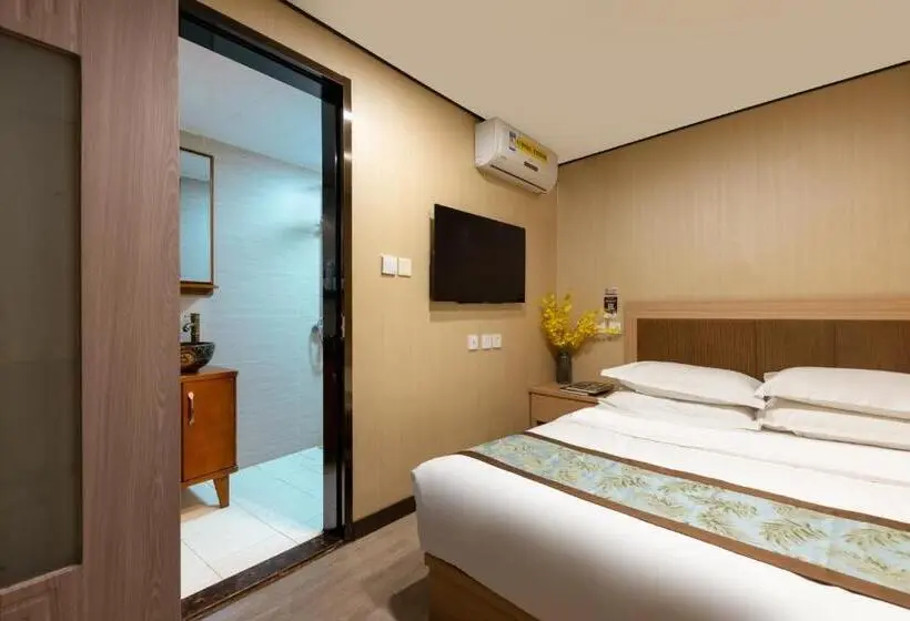 Economy-huone, East Sacred Hotel ᴸᴱo   Foreign Accept   Two Minutes Walk To Subway 丨tourism Service English Speakin
