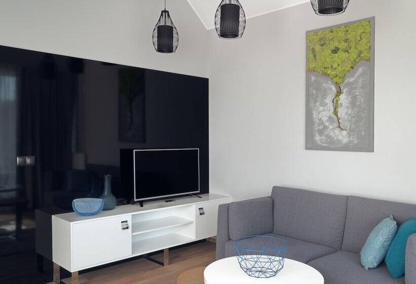 شقة غرفة واحدة مزودة بتراس, Almond Business & Spa By Grano Gdańsk