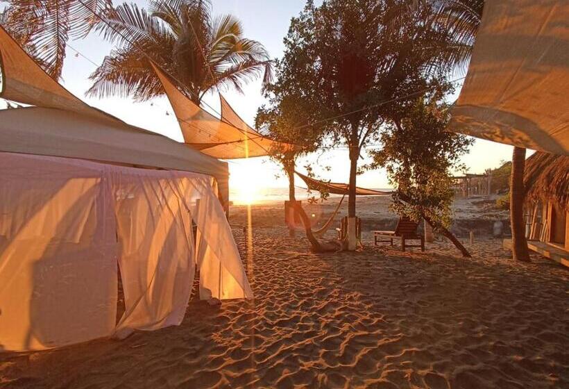Номер Стандарт 2 Двуспальные Кровати, Cabañas Y Camping Punta Sur Mazunte