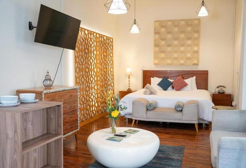 디럭스 스위트 킹 침대, Casa Boutique Galvez