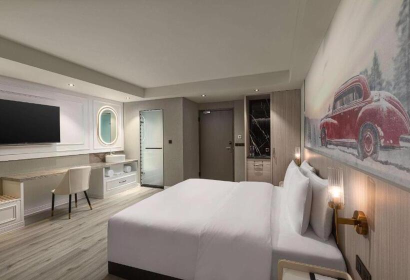 اتاق استاندارد با تخت بزرگ, Tryp By Wyndham New Taipei Linkou 新北林口爵怡溫德姆酒店機場捷運mrta9林口站